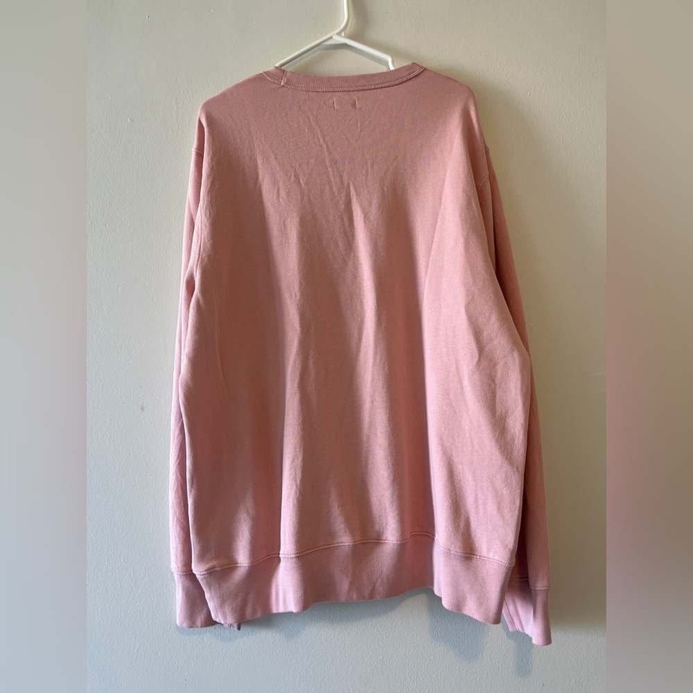 J Crew Pink 100% Cotton Crewneck Sweatshirt Size XL - Picture 3 of 10
